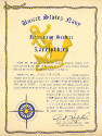 Printed certificate "Recruiting Service Landlubbers" for Richard Burton Church dated January 14…
