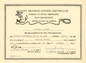 Printed training certificate for Richard Burton Church in Military Requirements for PO1 and Chi…
