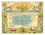 Printed Imperium Neptuni Regis certificate for Wilburn Brown dated October 27, 1966 with colorf…