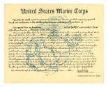 Printed United States Marine Corps Gravel Cruncher certificate for W.M. Brown dated March 2, 19…