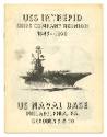 Printed USS Intrepid Ships Company Reunion program dated October 9 & 10, 1976 with a drawing of…