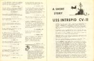 Printed USS Intrepid Ships Company Reunion program pages 15 and 16