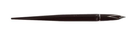Long brown pointed fountain pen