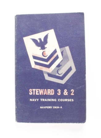 Printed blue softcover manual titled "Steward 3 & 2" published 1953