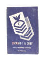 Printed blue softcover manual titled "Steward 1 & Chief" published 1953