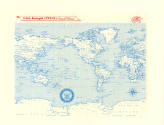 Printed Track Chart map for USS Intrepid