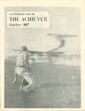 Printed USS Intrepid newspaper The Achiever dated October 1967 with a photograph of an aircraft…