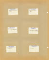 Tan scrapbook page with six labels titled "Medical Department U.S.S. Intrepid CVS-11"