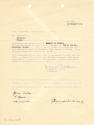 Printed correspondence from the Commandant to the Post Master about Forrest Master's change of …
