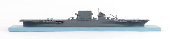 Aircraft carrier recognition model on blue base