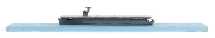 Escort aircraft carrier recognition model on blue base