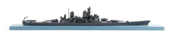 Battleship recognition model on blue base
