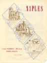 Printed port of call booklet for Naples with drawings of notable sights