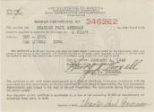 Printed Airman's certificate for Charles Paul Amerman dated January 4, 1946