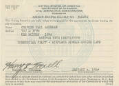 Printed Airman Rating Record, Commercial Pilot for Charles Paul Amerman dated January 4, 1946