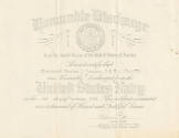 Printed Honorable Discharge certificate for Lieutenant Charles Paul Amerman dated January 3, 19…