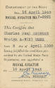 Printed Naval Aviator identification card for Charles Paul Amerman dated April 16, 1943
