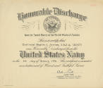 Printed Honorable Dischange certificate for Lieutenant Charles Paul Amerman dated  January 3, 1…