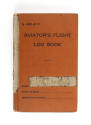 Orange hardcover Aviator's Flight Log Book