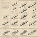 Printed chart of Japanese Merchant Shipping Tonnage dated January 1944