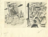 Printed cartoon of the ready room by Ed Ritter