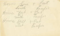 Handwritten note explaining Amerman's code for writing letters
