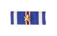 Distinguished Flying Cross ribbon bar with one bronze star in center
