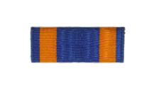 Air Medal ribbon bar that is blue with orange stripes