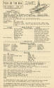 Printed schedule for USS Intrepid titled "Plan of the Day" with a drawing of the aircraft carri…