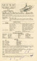 Printed schedule for USS Intrepid titled "Plan of the Day" with a drawing of the aircraft carri…