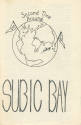 Printed booklet titled "Subic Bay" with a drawing of a globe with two flags and the text "Secon…