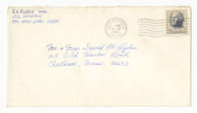 Handwritten envelope addressed to Mr. & Mrs. David F. Ryder postmarked November 10, 1965