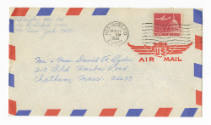 Handwritten envelope addressed to Mr. & Mrs. David F. Ryder postmarked March 15, 1966