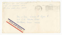 Handwritten envelope addressed to Mr. & Mrs. David F. Ryder postmarked July 21, 1966