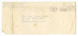Handwritten envelope addressed to Mr. & Mrs. David F. Ryder postmarked August 10, 1966