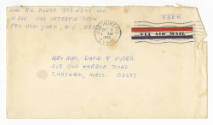 Handwritten envelope addressed to Mr. & Mrs. David F. Ryder postmarked October 9, 1966