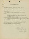 Printed USS Intrepid memorandum from Commander Richard K. Gaines