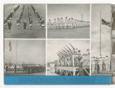 Page in Naval Recruitment Training Center booklet with black and white photographs of training