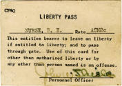 Printed Liberty Pass for R.E. Nurse