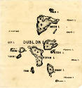 Printed map of islands in Truk Atoll (Chuuk Lagoon)