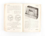 Printed interior page of Radarman 3 & 2 manual with charts and a drawing of a clock, page 288 a…
