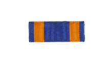 Ribbon bar for Air Medal with blue and orange stripes