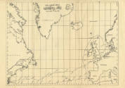 Printed map titled USS Intrepid (CVA-11) Landtflex dated June 9, 1958–August 8, 1958 with Intre…