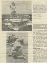 Printed article titled "USS Intrepid In the Gulf of Tonkin" page 1 with photographs of Intrepid…