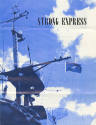 Printed color booklet titled "Strong Express" with a photograph of  a ship's island