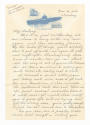 Handwritten letter to "My Darling" from Wayne dated November 16, 1956 on USS Intrepid letterhea…