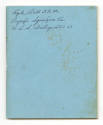 Blue softcover booklet with "Lyle Ball ARM Torpedo Squadron Ten USS Intrepid CV-11" handwritten…