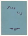 Blue softcover booklet titled "Navy Log ARM"