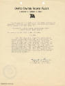 Printed temporary citation for Navy Cross to Lieutenant (Junior Grade) Donald Elvin Freet