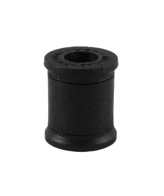 Black wooden sewing spool without thread